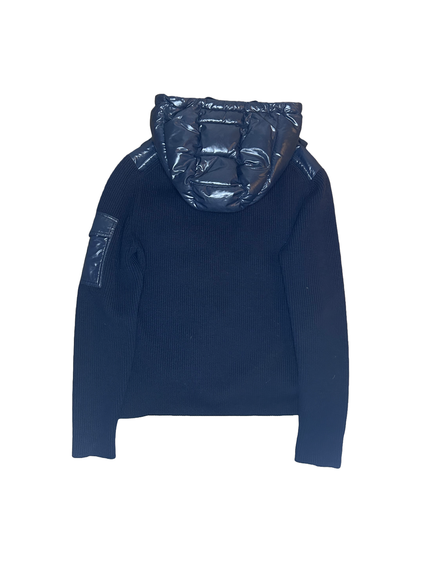 Moncler Hooded Tricot Down Cardigan