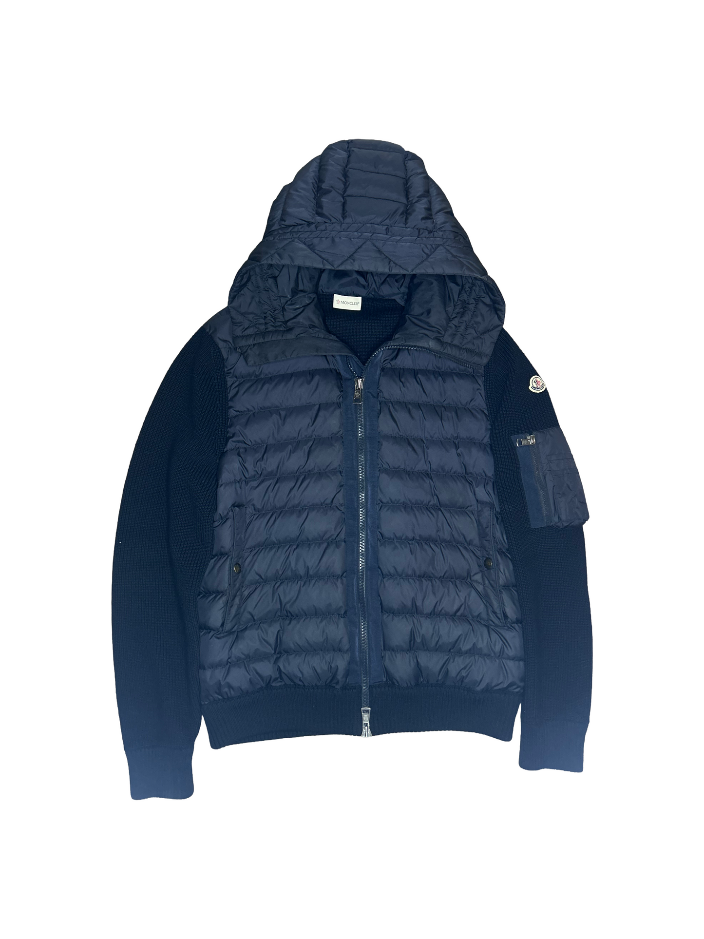 Moncler Hooded Down Cardigan